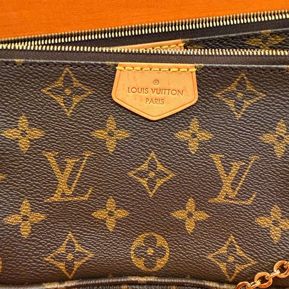 Louis Vuitton Brown Monogram Crossbody with Pink Strap - Picture 3 of 13